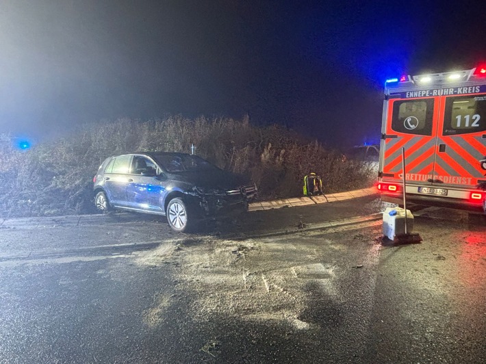 Das allein verunfallte Fahrzeug