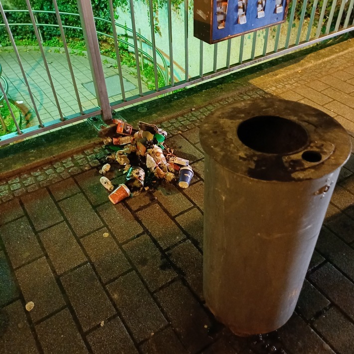 Die Einsatzstelle am Bahnhof
