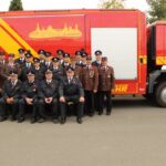 Gruppenbild mit der Abordnung der Freiwilligen Feuerwehr Wampersdorf