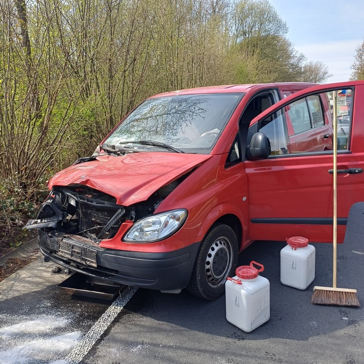 Das verunfallte Fahrzeug